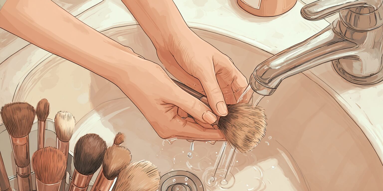 como limpiar brochas de maquillaje